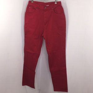 Vintage red jeans high rise mom 80s sz 14 tall